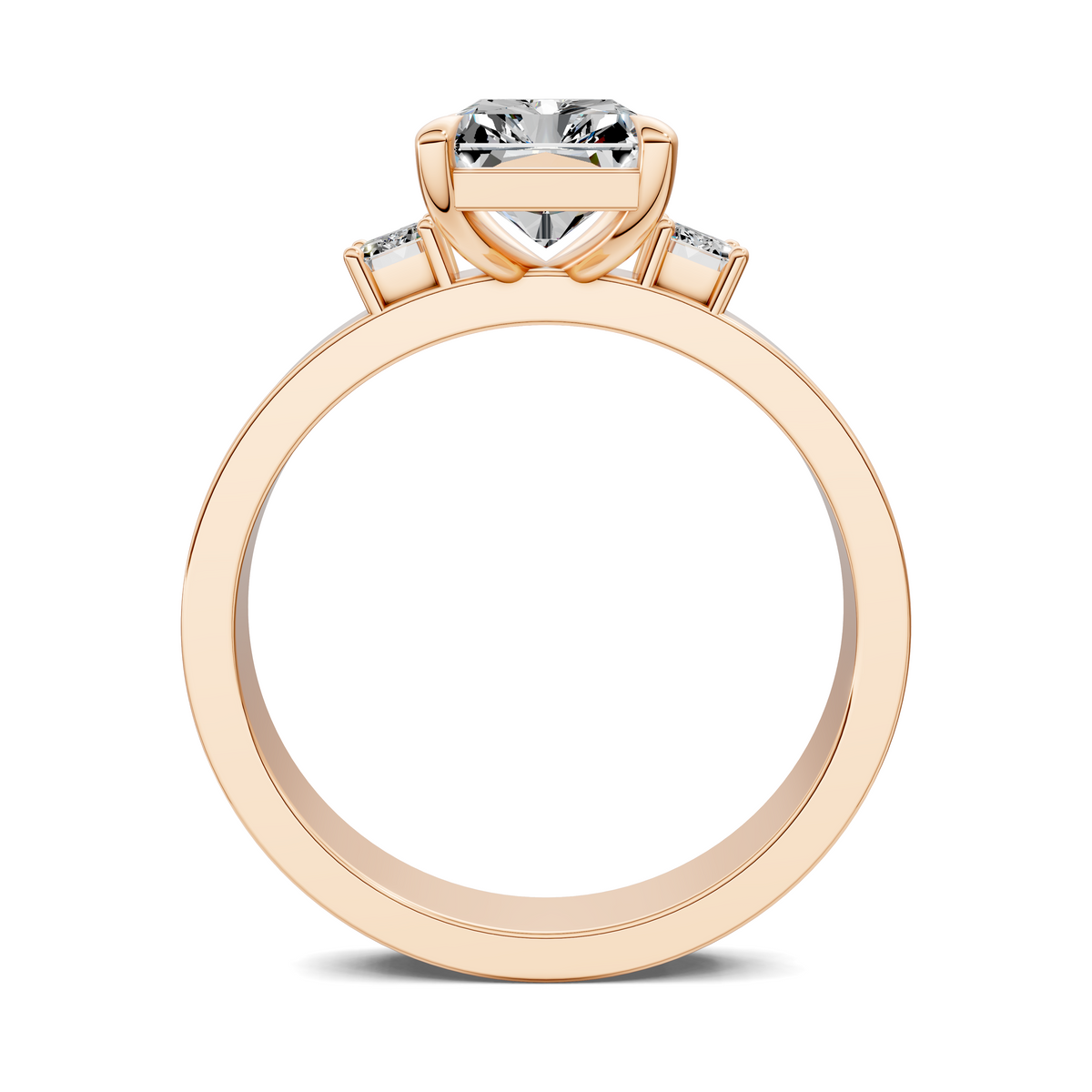 Iris Bold Three-Stone Engagement Ring