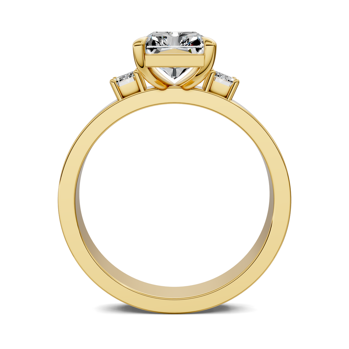 Iris Bold Three-Stone Engagement Ring