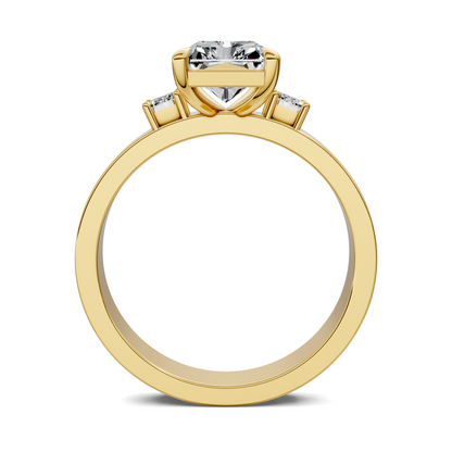 Iris Bold Three-Stone Engagement Ring