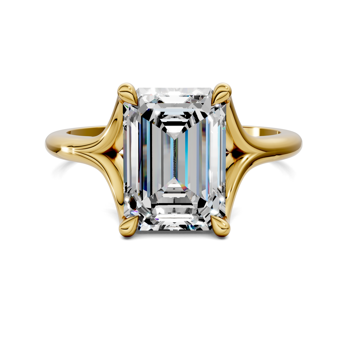 Brooklyn Crisscross Cathedral Solitaire Ring