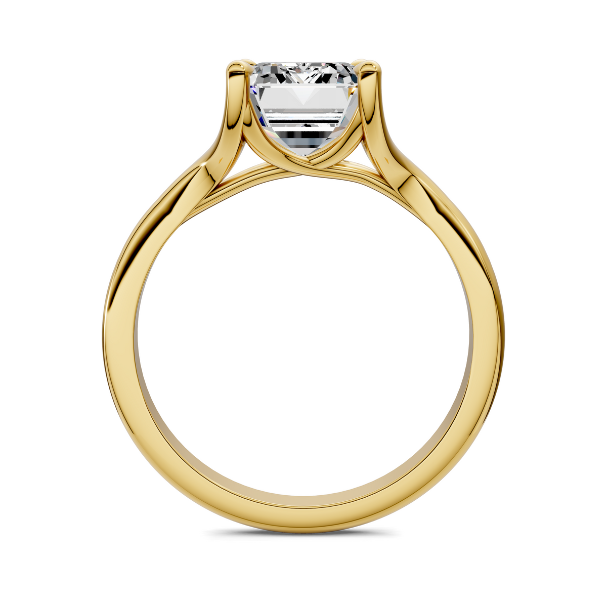 Brooklyn Crisscross Cathedral Solitaire Ring