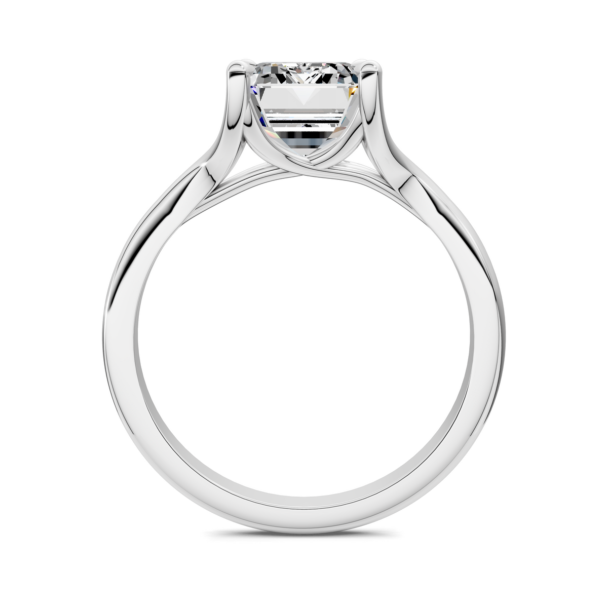 Brooklyn Crisscross Cathedral Solitaire Ring