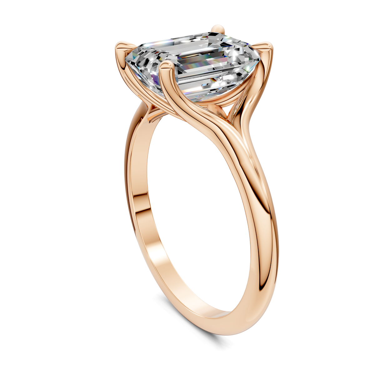 Brooklyn Crisscross Cathedral Solitaire Ring