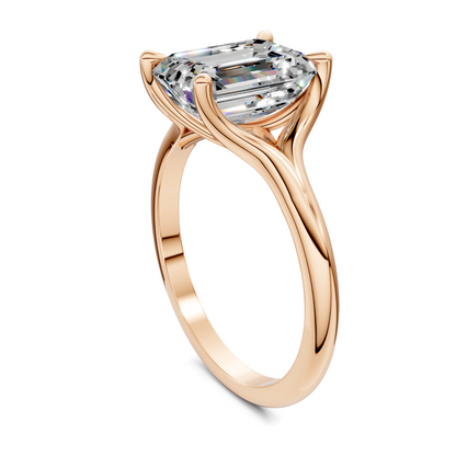 Brooklyn Crisscross Cathedral Solitaire Ring