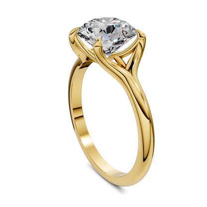 Brooklyn Crisscross Cathedral Solitaire Ring