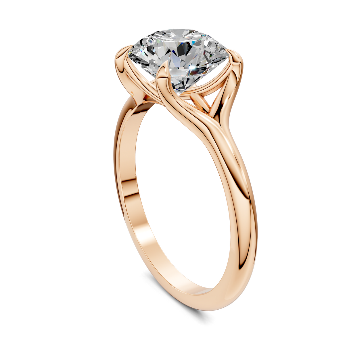 Brooklyn Crisscross Cathedral Solitaire Ring