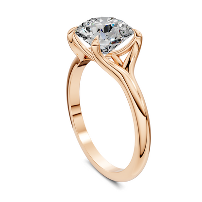 Brooklyn Crisscross Cathedral Solitaire Ring