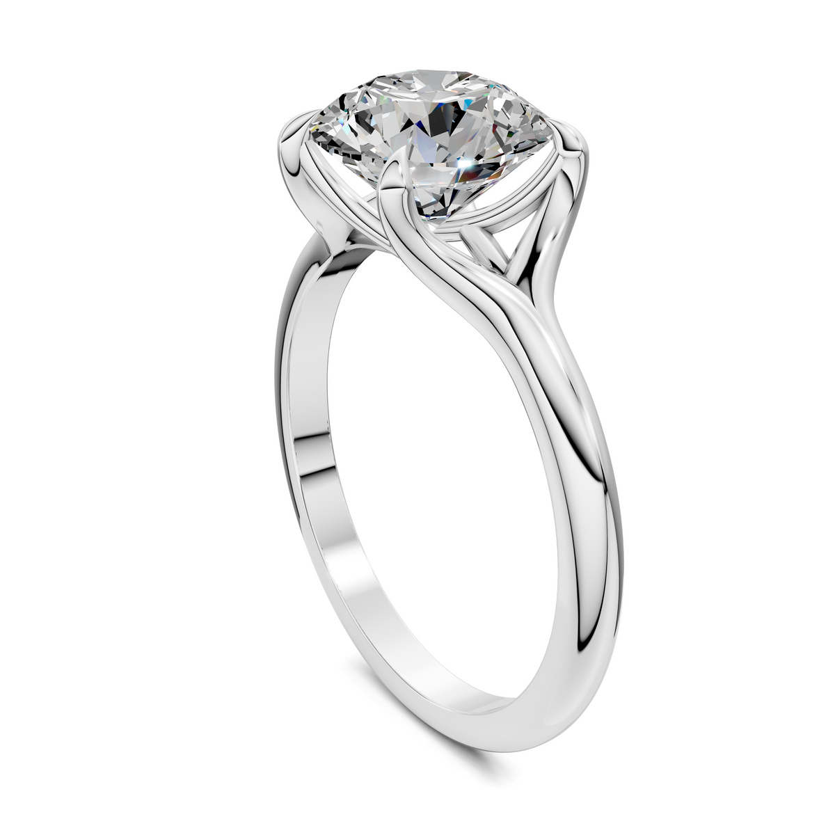 Brooklyn Crisscross Cathedral Solitaire Ring