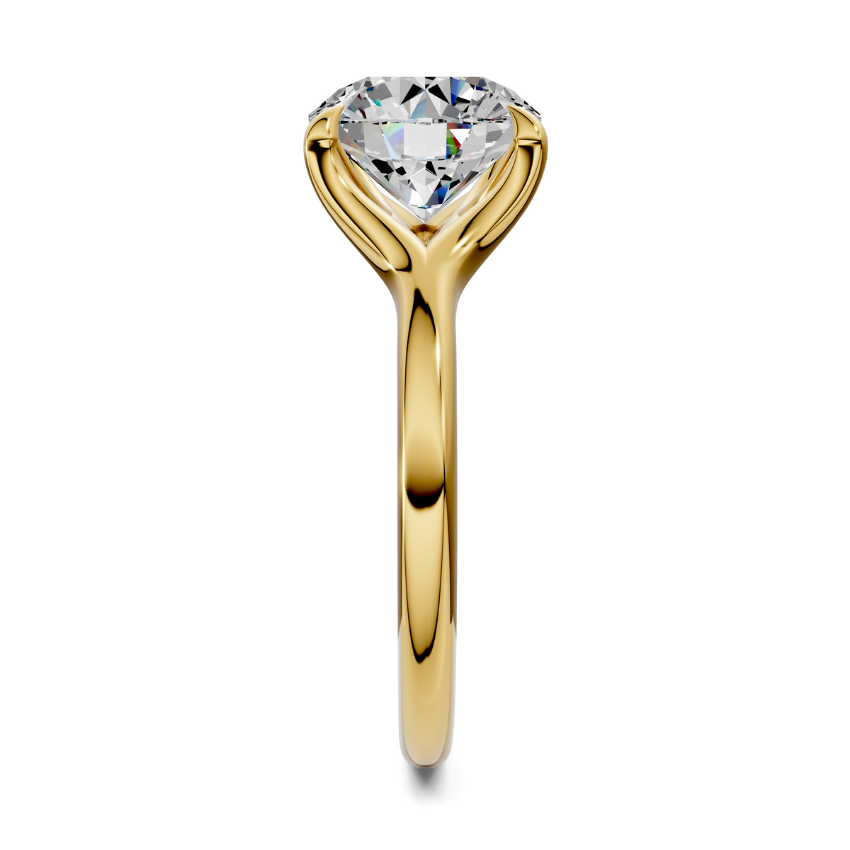 Brooklyn Crisscross Cathedral Solitaire Ring