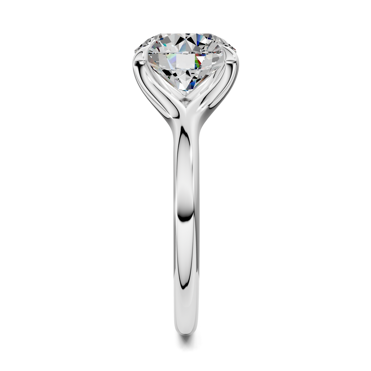 Brooklyn Crisscross Cathedral Solitaire Ring
