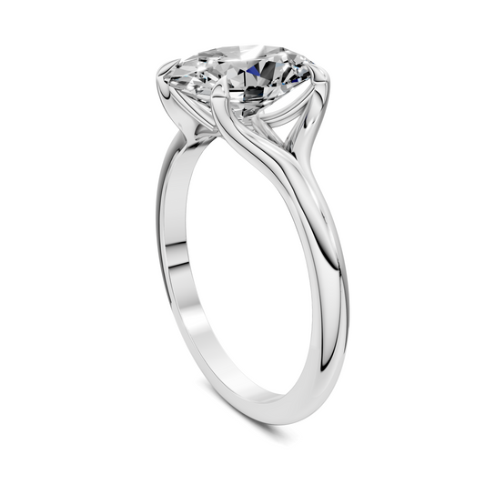 Brooklyn Crisscross Cathedral Solitaire Ring