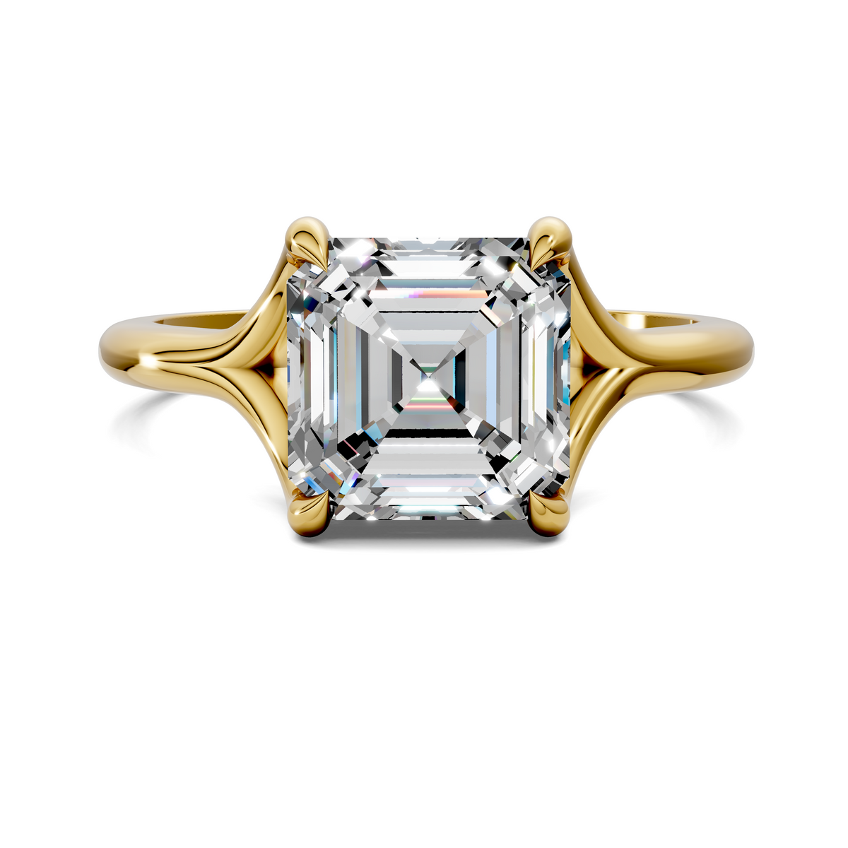 Brooklyn Crisscross Cathedral Solitaire Ring