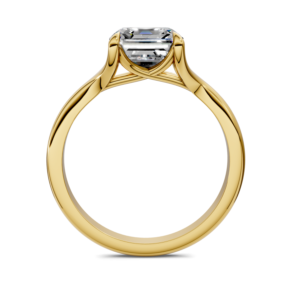 Brooklyn Crisscross Cathedral Solitaire Ring
