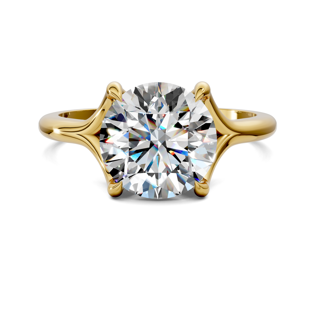 Brooklyn Crisscross Cathedral Solitaire Ring