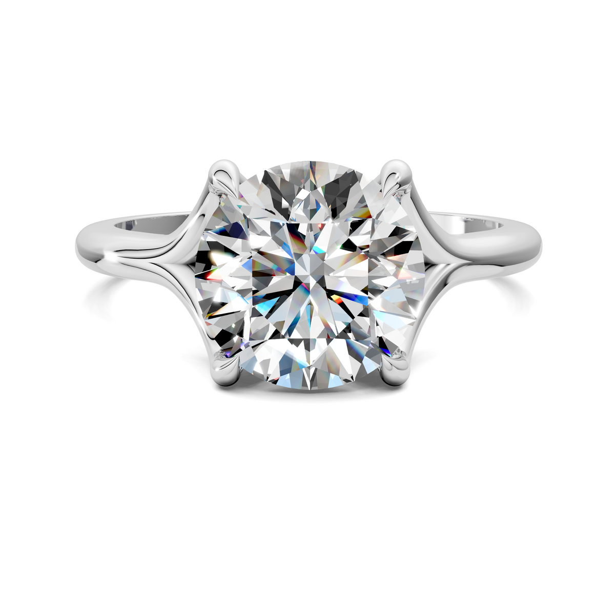 Brooklyn Crisscross Cathedral Solitaire Ring