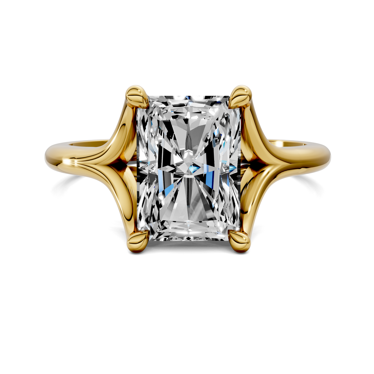 Brooklyn Crisscross Cathedral Solitaire Ring