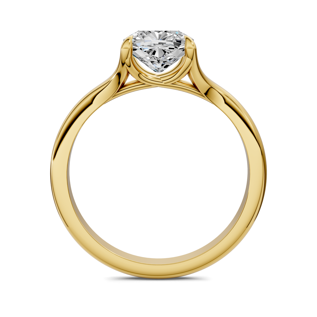 Brooklyn Crisscross Cathedral Solitaire Ring