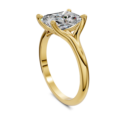 Brooklyn Crisscross Cathedral Solitaire Ring