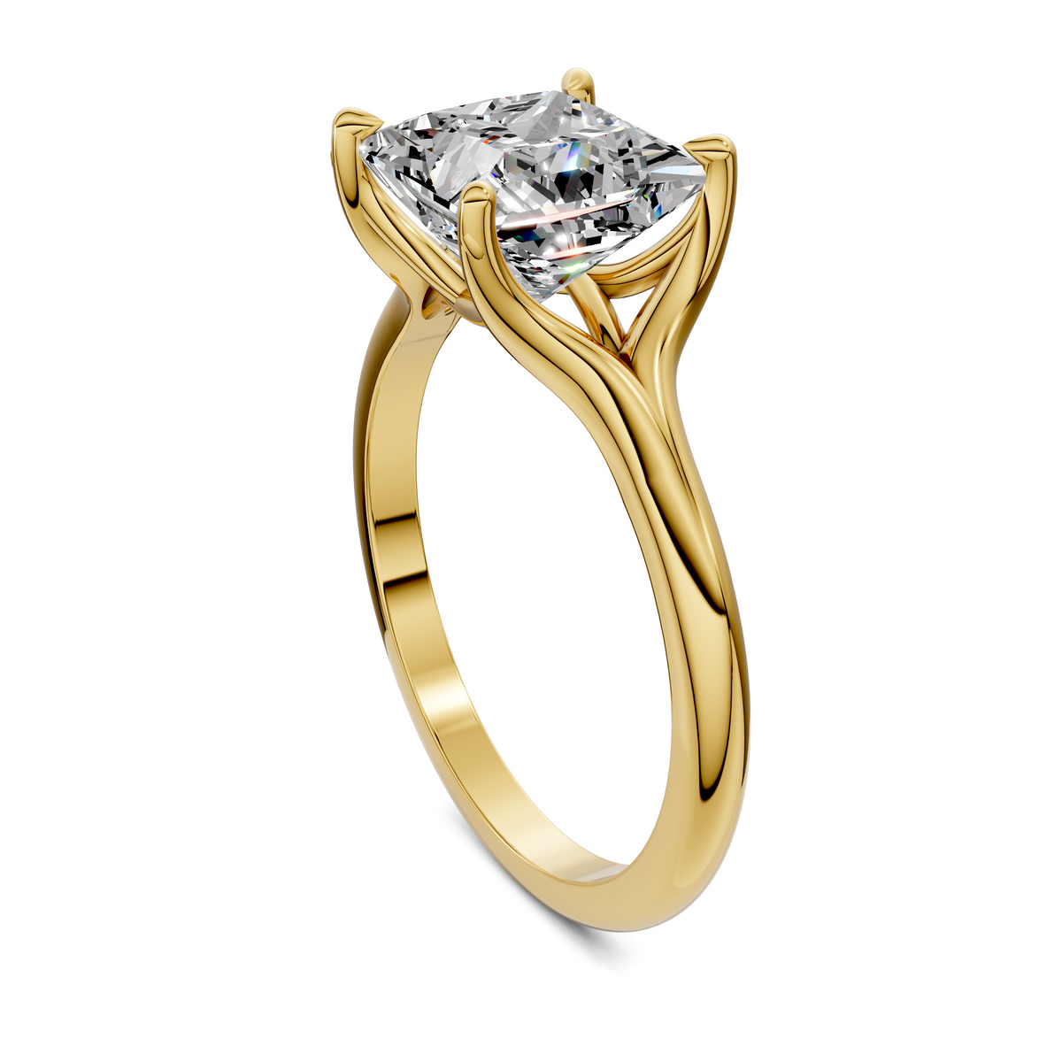 Brooklyn Crisscross Cathedral Solitaire Ring