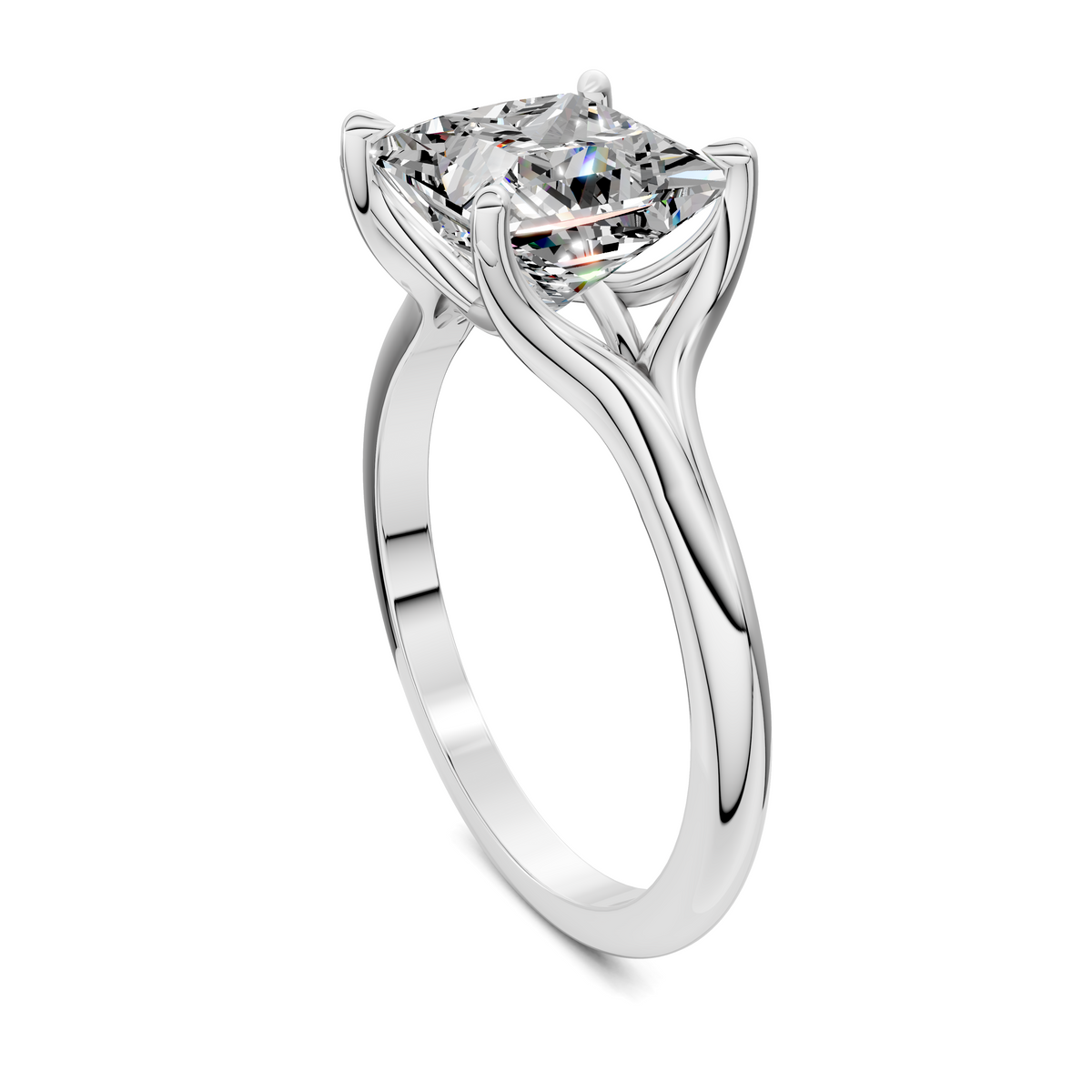 Brooklyn Crisscross Cathedral Solitaire Ring