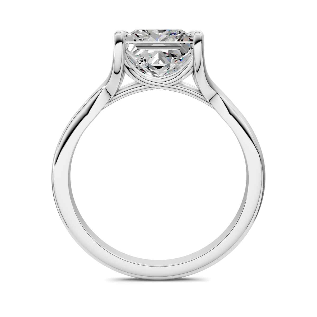 Brooklyn Crisscross Cathedral Solitaire Ring