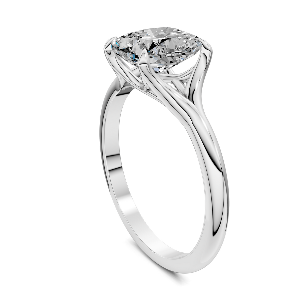 Brooklyn Crisscross Cathedral Solitaire Ring