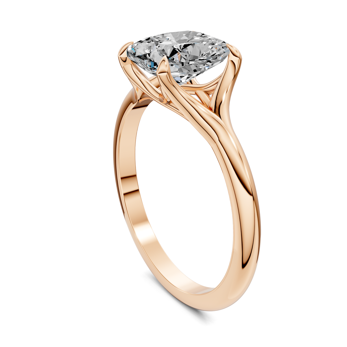Brooklyn Crisscross Cathedral Solitaire Ring