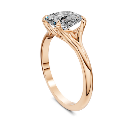 Brooklyn Crisscross Cathedral Solitaire Ring