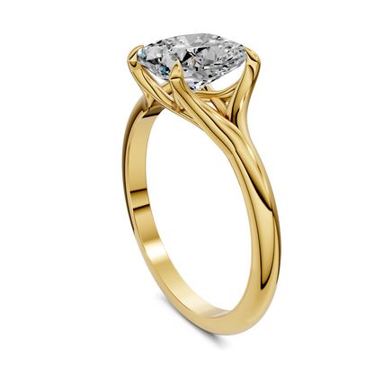 Brooklyn Crisscross Cathedral Solitaire Ring