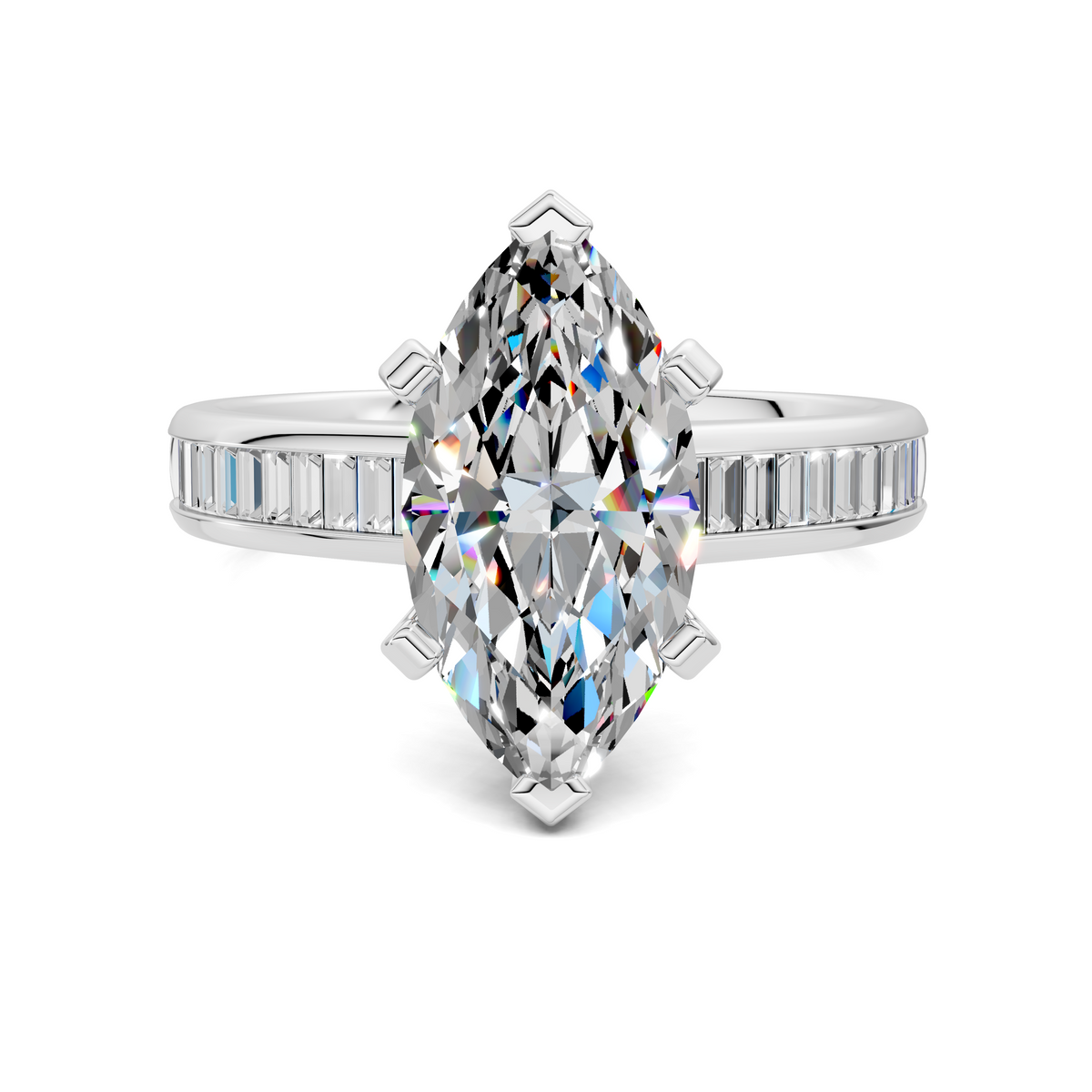 Bianca Baguette Channel Ring Setting