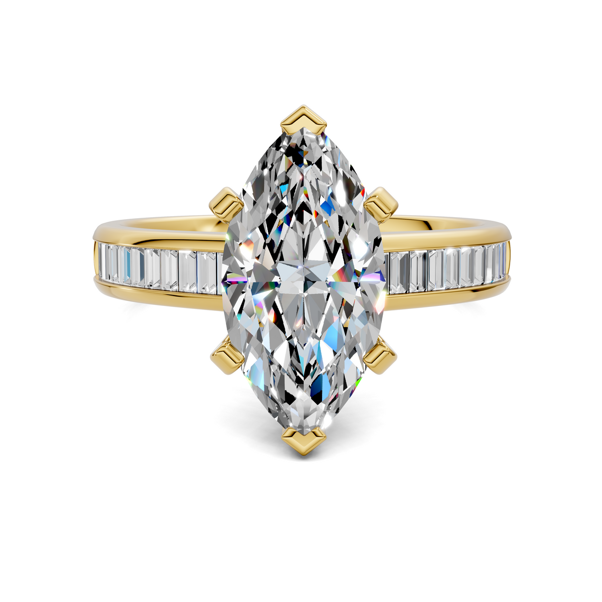 Bianca Baguette Channel Ring Setting