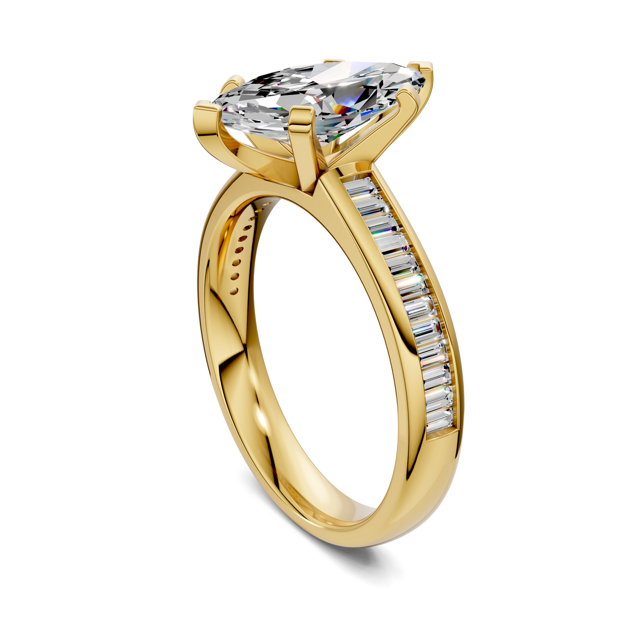Bianca Baguette Channel Ring Setting