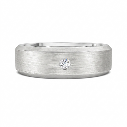 WYATT MATTE BEVELED DIAMOND BAND