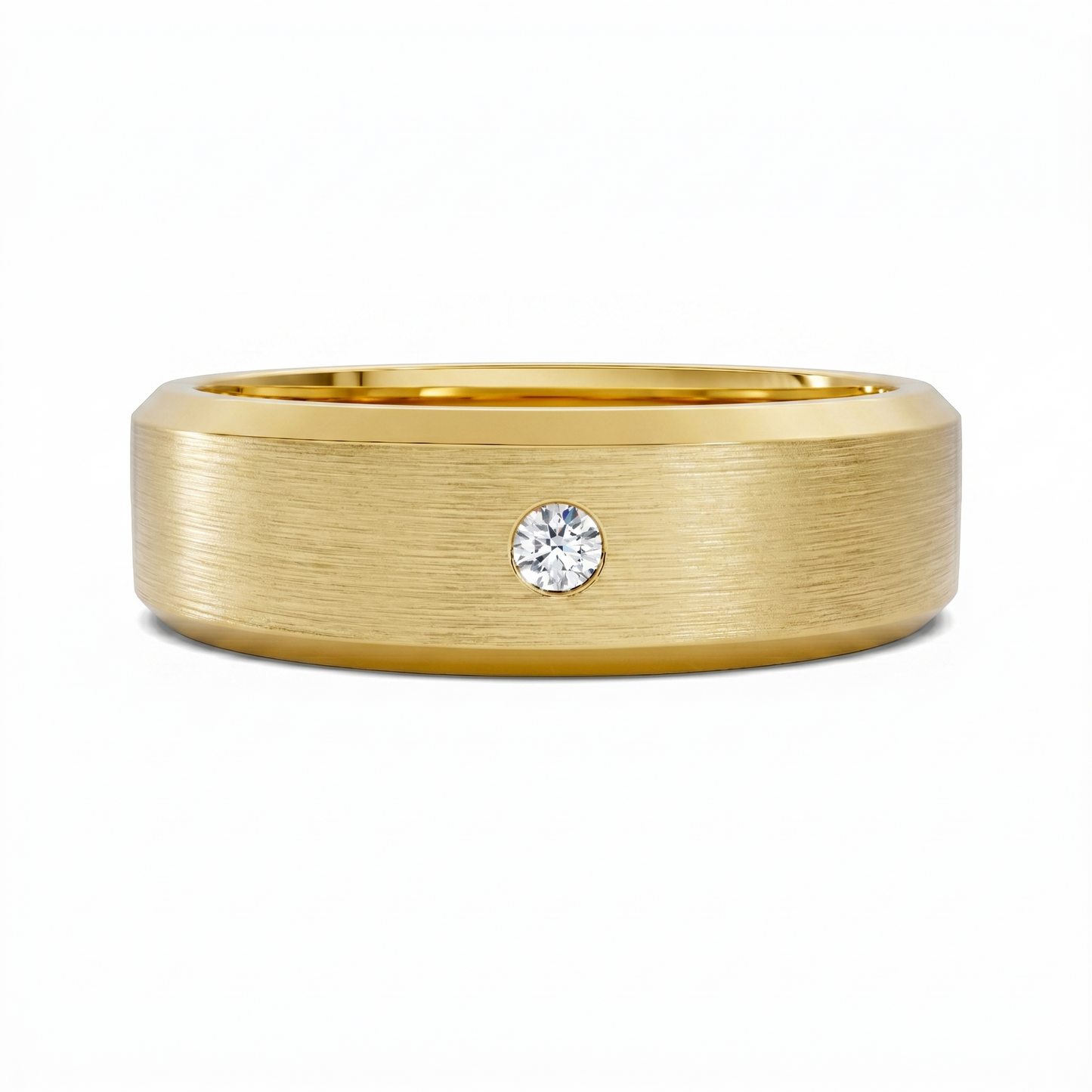 WYATT MATTE BEVELED DIAMOND BAND