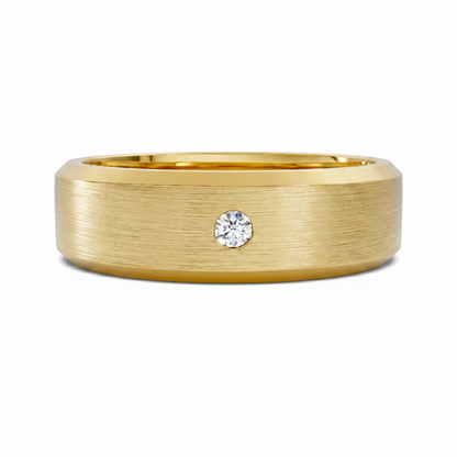 WYATT MATTE BEVELED DIAMOND BAND