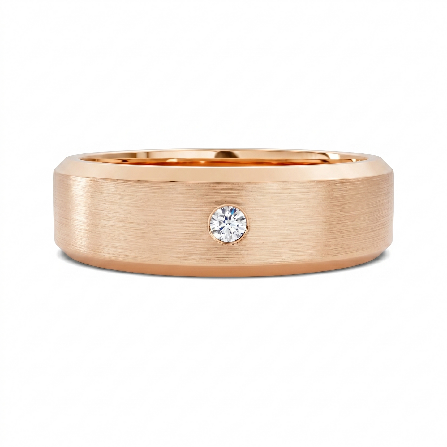 WYATT MATTE BEVELED DIAMOND BAND