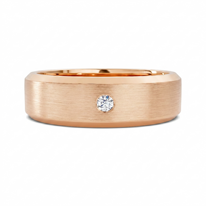WYATT MATTE BEVELED DIAMOND BAND
