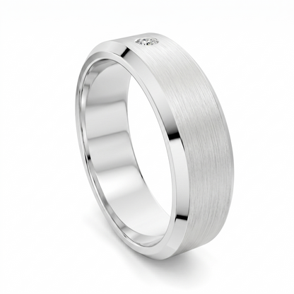WYATT MATTE BEVELED DIAMOND BAND