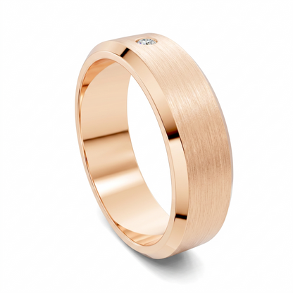 WYATT MATTE BEVELED DIAMOND BAND