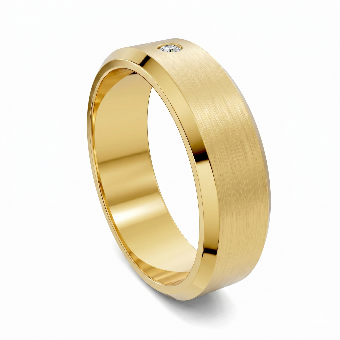 WYATT MATTE BEVELED DIAMOND BAND