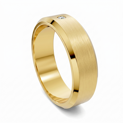 WYATT MATTE BEVELED DIAMOND BAND