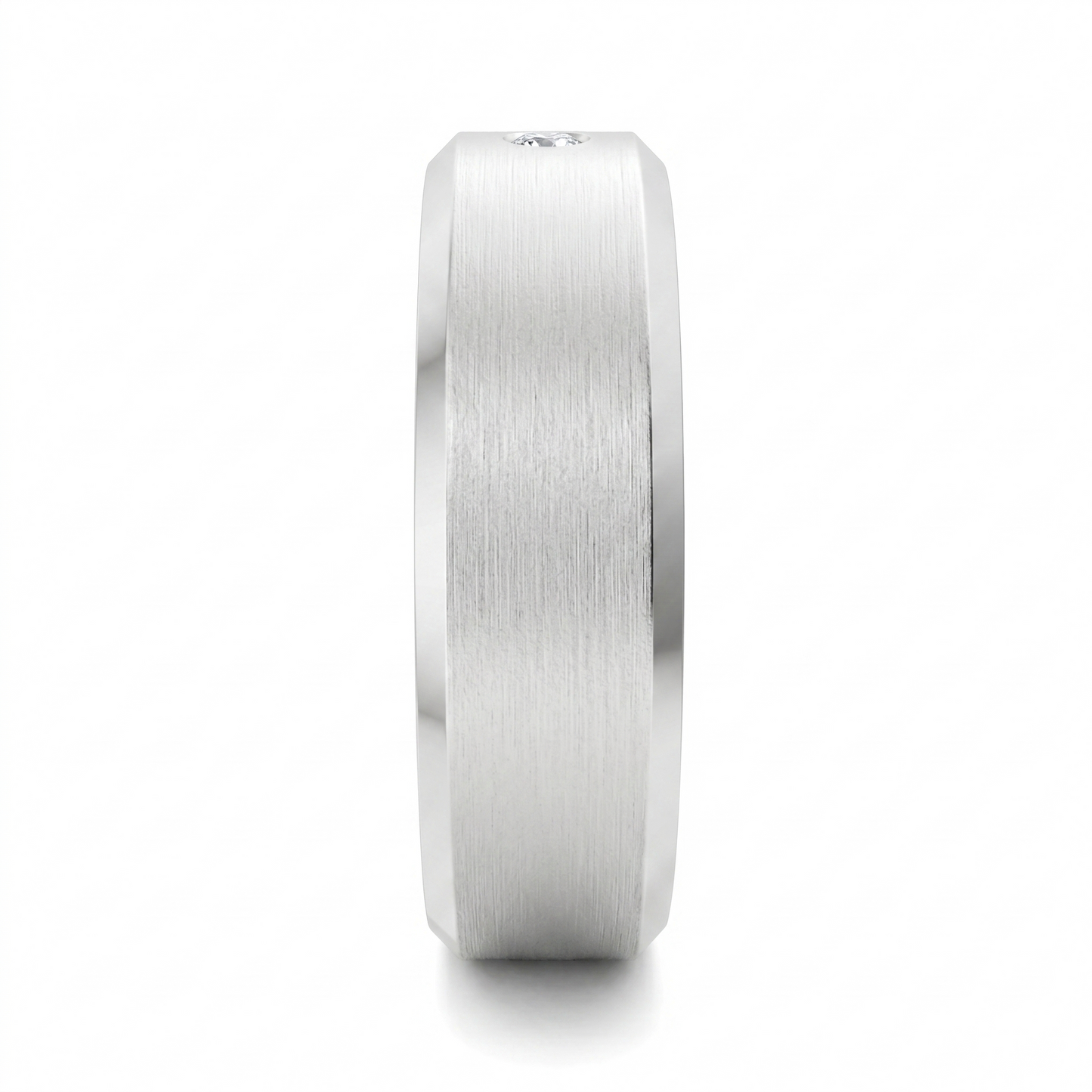 WYATT MATTE BEVELED DIAMOND BAND