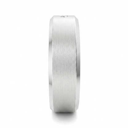 WYATT MATTE BEVELED DIAMOND BAND