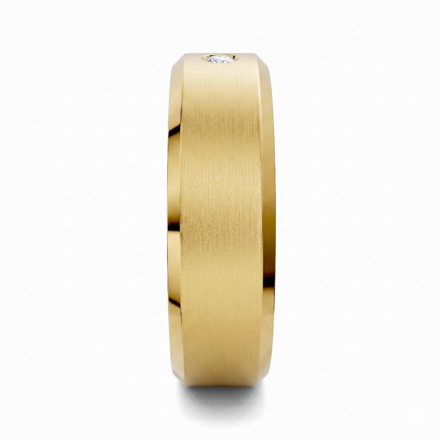 WYATT MATTE BEVELED DIAMOND BAND