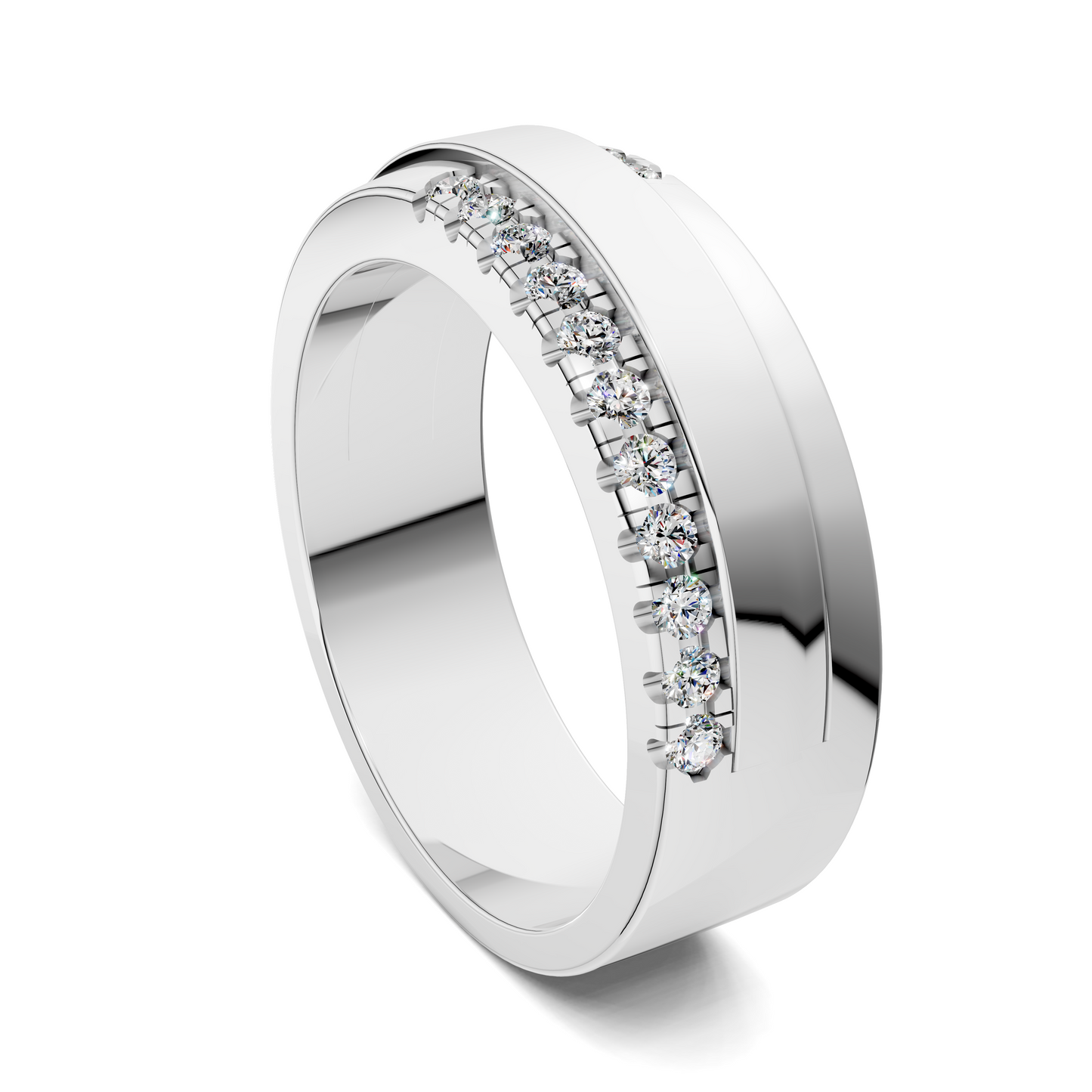 BLAKE OFFSET DIAMOND BAND