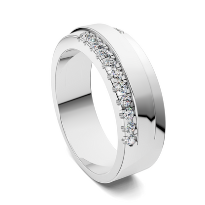 BLAKE OFFSET DIAMOND BAND