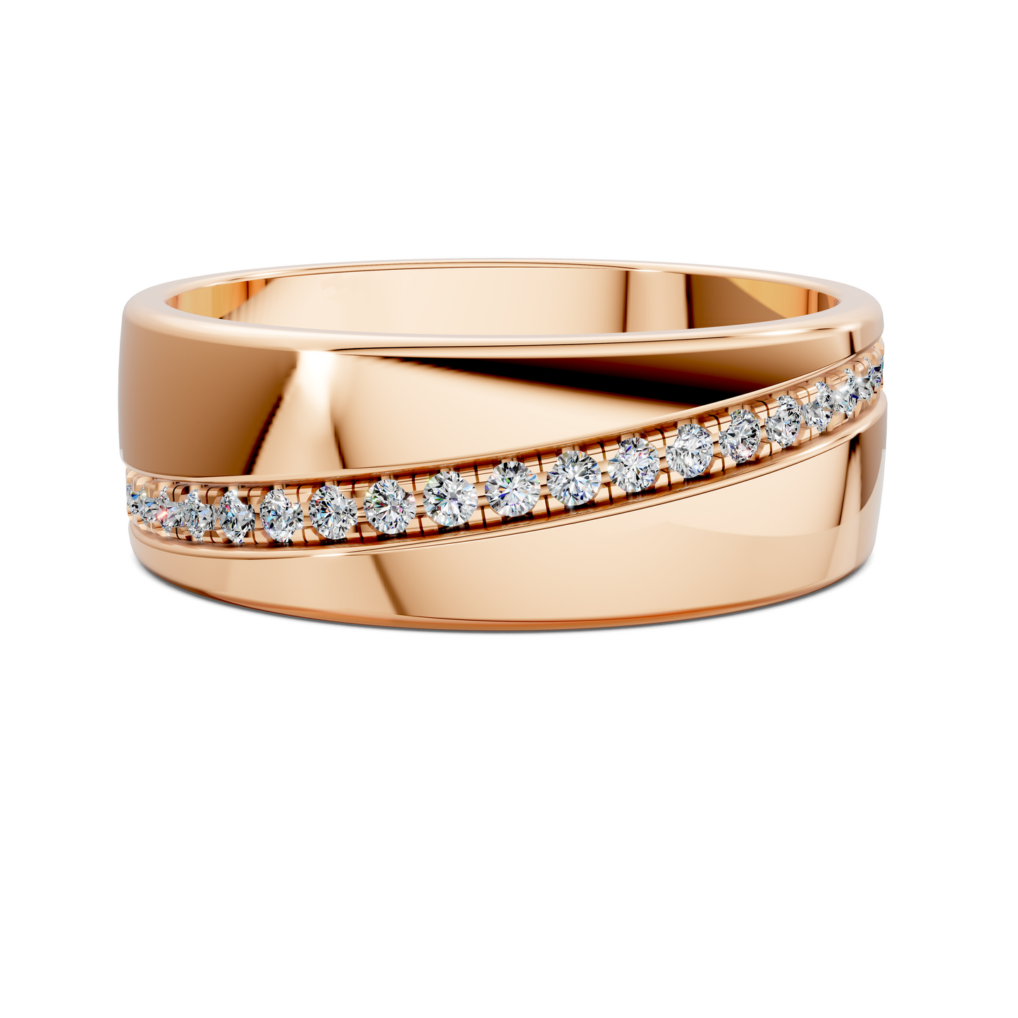 EDWIN DIAGONAL CHANNEL DIAMOND BAND