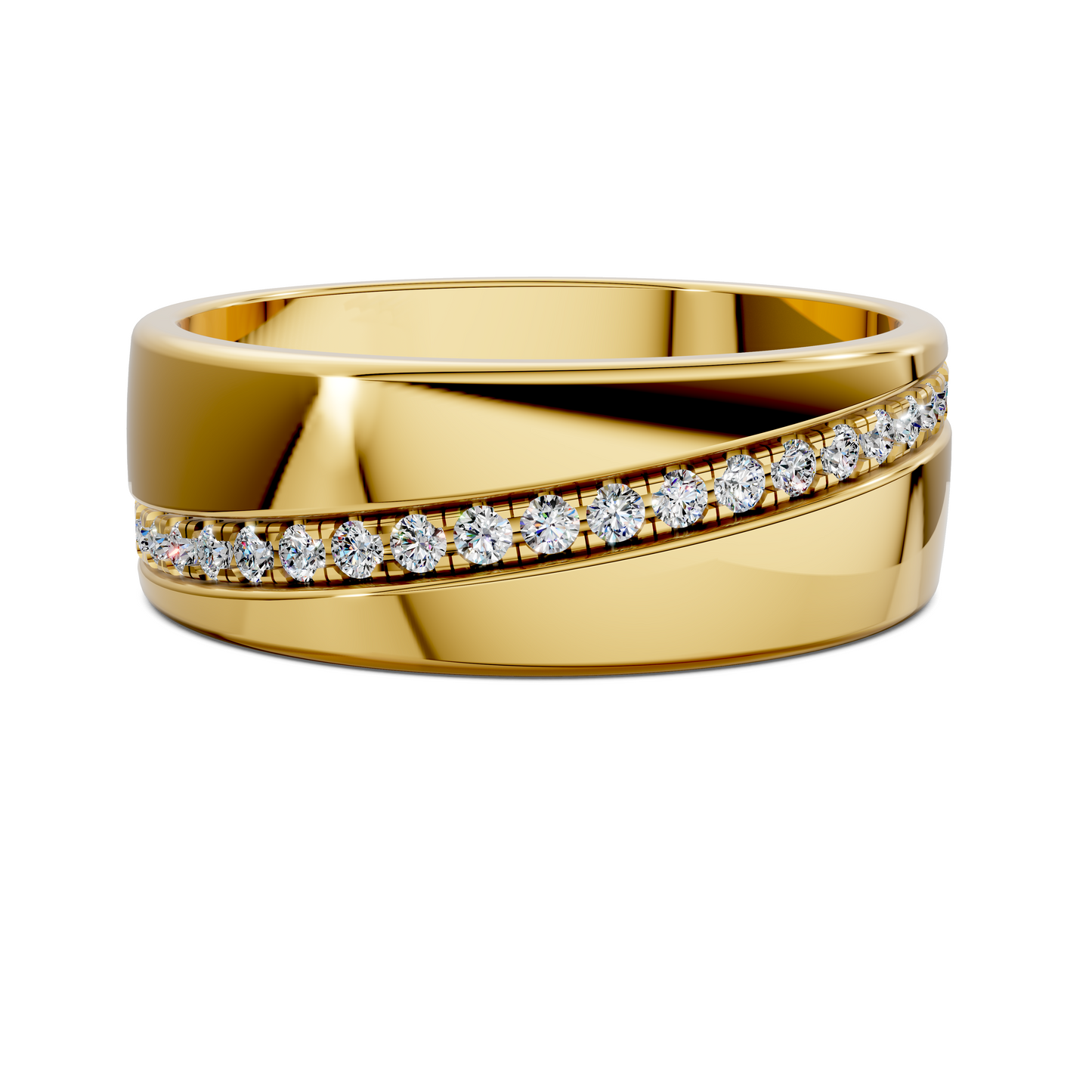 EDWIN DIAGONAL CHANNEL DIAMOND BAND