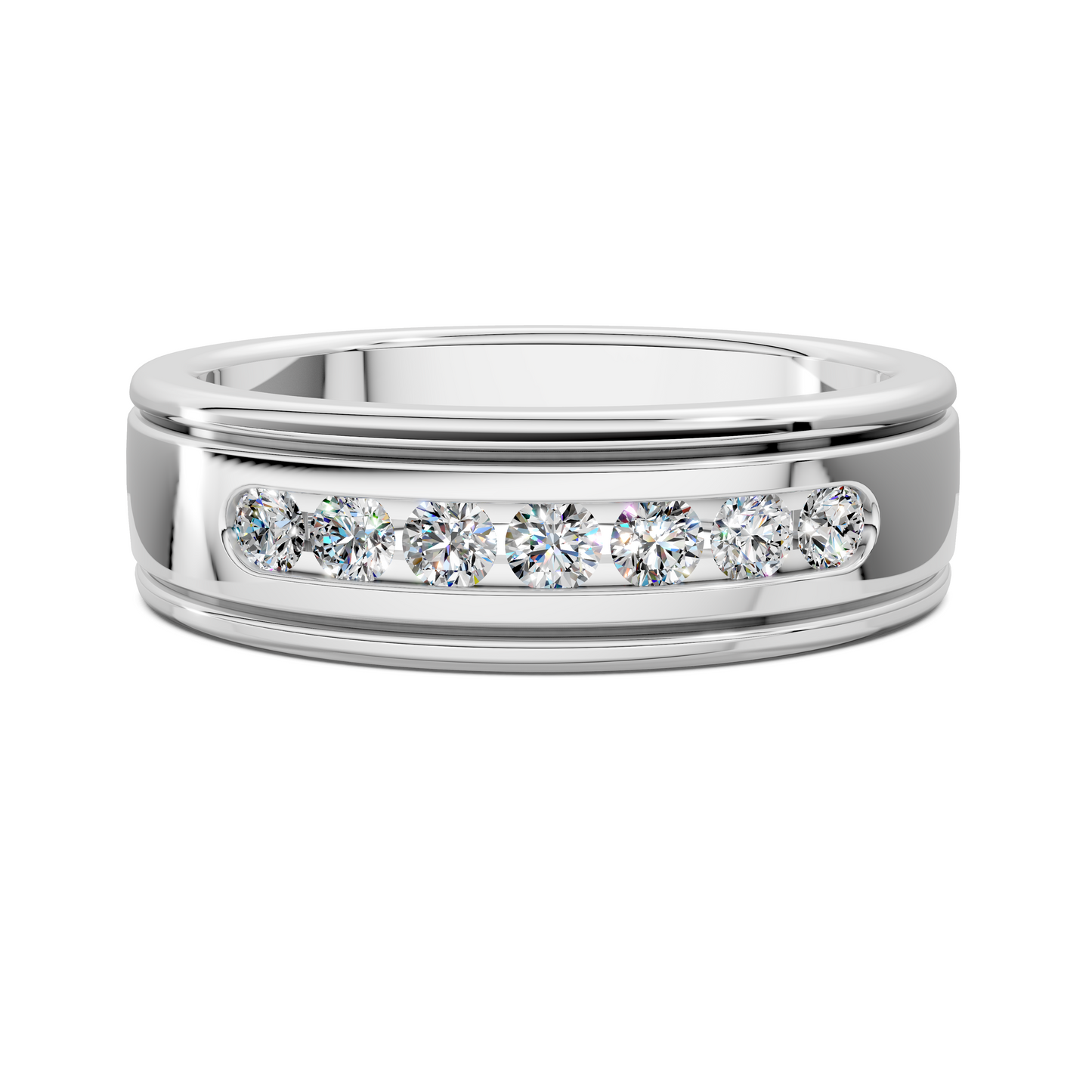 HUGO SATIN DIAMOND BAND