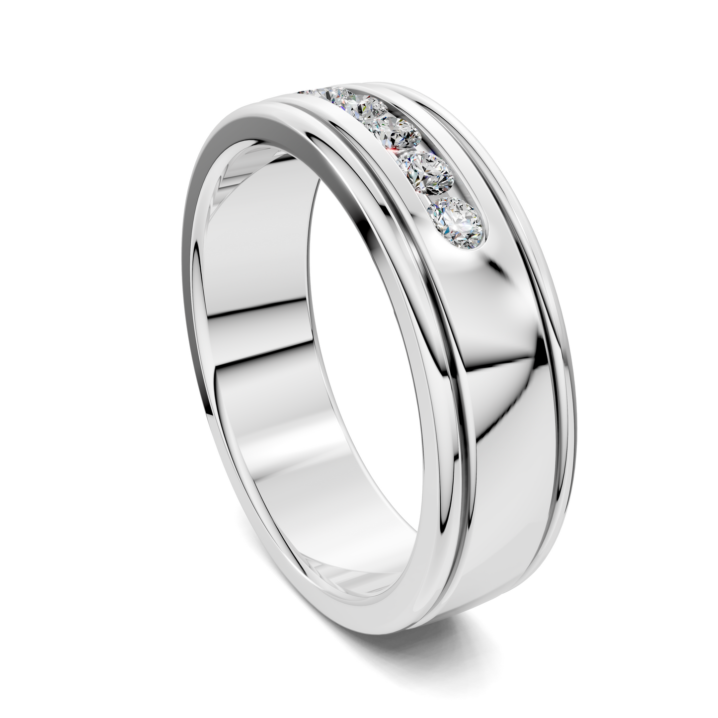 HUGO SATIN DIAMOND BAND
